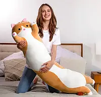 М'яка іграшка-подушка Кіт Батон 110 см коричневий ( a10 )