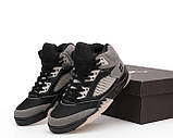 Чоловічі кросівки Nike Air Jordan 5 Retro Grey Black Beige Anthracite DB0731-001, чорно-сірі кросівки найк аір джордан V ретро 23, фото 8