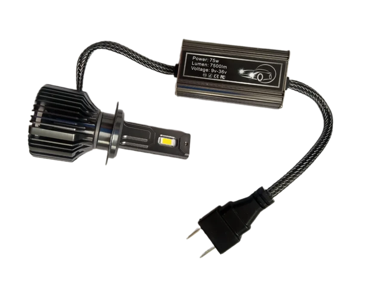 Комплект Світлодіодна лампа H7 6000K 75W 12V M1 Led 2шт (M1-H7), фото 1