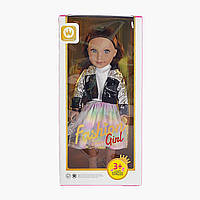Кукла резиновая с съемной одеждой для девочек высота 46 см в коробке для игр и творчества BZN