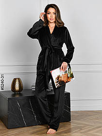 5240-31 Костюм домашній жіночий велюр (3 од: 42-44,46-48,50-52)
