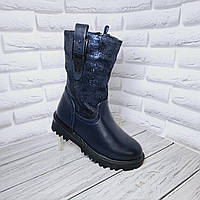 Зимові дитячі чоботи на блискавці для дівчинки