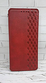 Чохол-книжка для Xiaomi Redmi 14C / Poco C75 з бічною підставкою Cubic червоний