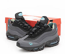 Чоловічі Кросівки Nike Air Max 95 x Corteiz Graphite Grey / Найк Аїр Макс 95 Кортейз Графіт Сірі з Чорним, фото 4