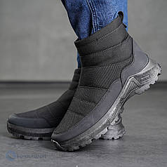 Дутики чоловічі зимові на замок чорні