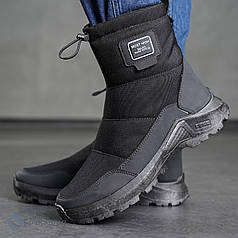 Дутики чоловічі зимові на замок чорні