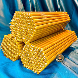 Набір із 3 упаковок середніх товстих воскових свічок (100 шт. в уп.) для дому та молитви з медовим ароматом