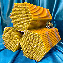 Набір із 3 упаковок середніх тонких воскових свічок (300 шт. в уп.) для дому та молитви з медовим ароматом