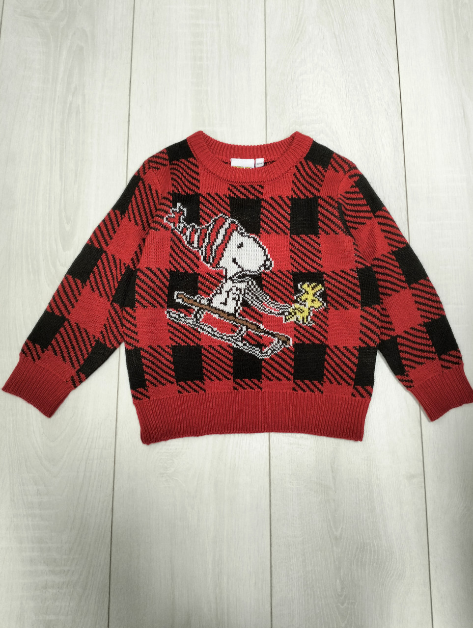 Светр червоний новорічний Snoopy   Peanuts 104, 110см, фото 1