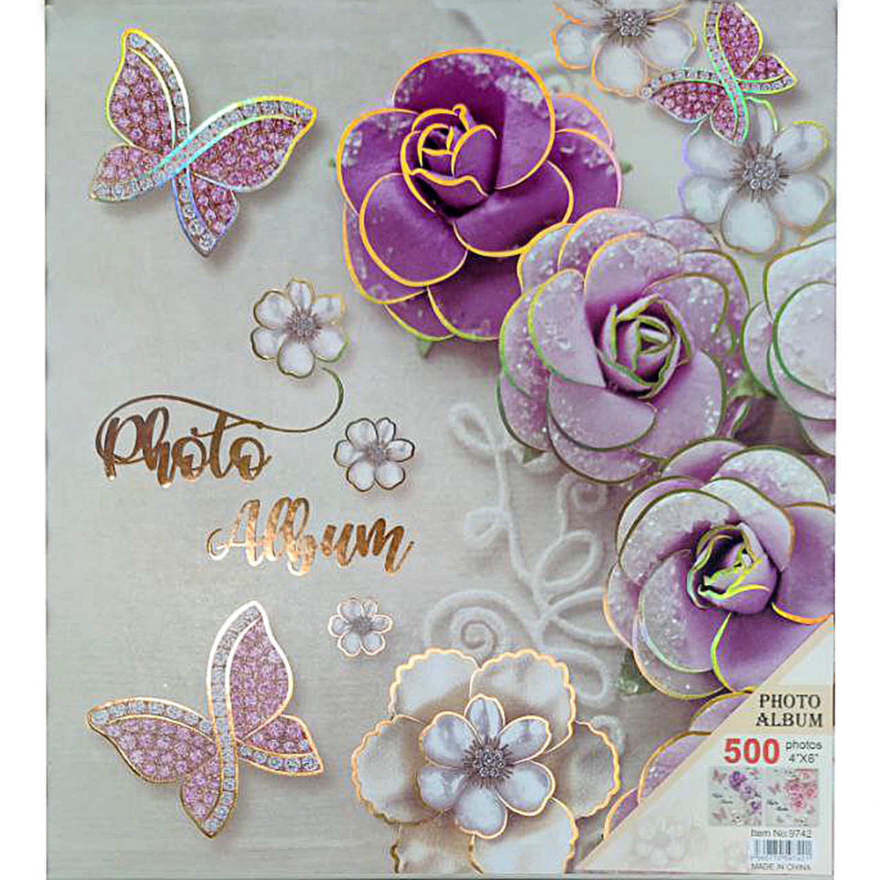 Великий фотоальбом "Діамантовий із золотим контуром" 500 фото в подарунковій коробці — МЕГА альбом фото10х15, фото 1