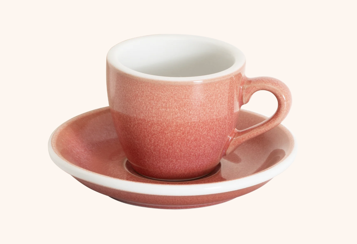 LOVERAMICS EGG Potter еспресо чашка і блюдце (беррі) 80 мл