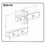 Гостиная BOX V4 (Міро Марк/MiroMark)BX-V4-WB/BL 1800*3500*320мм, фото 3