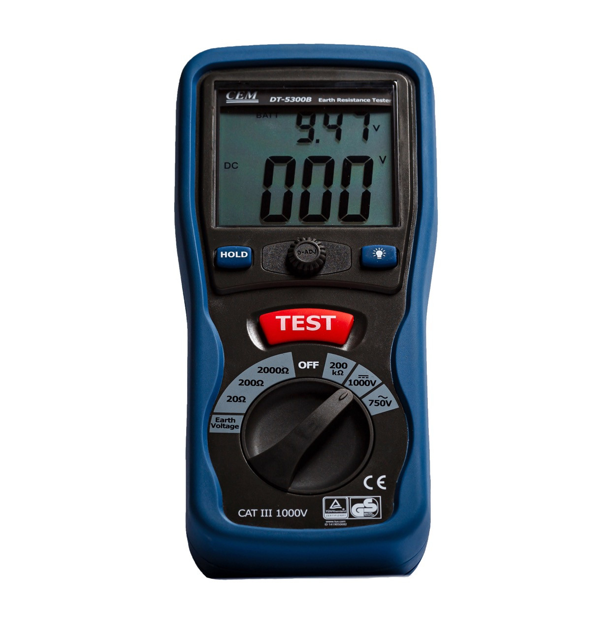Вимірювач опору заземлення CEM DT-5300B