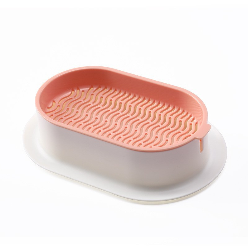 Набір для вирощування трави для котів у лотку багаторазовий (лоток + 5 упаковок насіння) Рожевий, фото 1