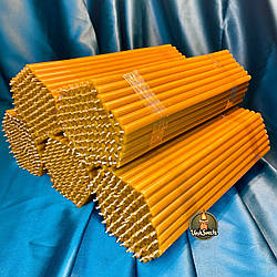 Набір із 5 упаковок середніх товстих воскових свічок (100 шт. в уп.) для дому та молитви з медовим ароматом