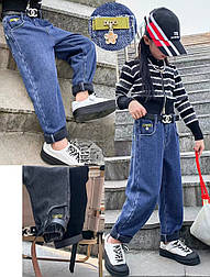 Дитячі стильні джинси унісекс у синьому кольорі у 27 і 28 розмірі