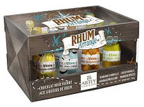 Цукерки з Чорного шоколаду Пляшечки з Ромом Rhum Arrange Abtey 12 штук 155 г Франція