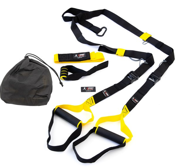 Петлі TRX для фітнесу OSPORT Pro FI-0037-1, чорно-жовті для кросфіту