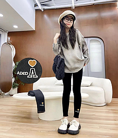 Теплі лосини в обтиску для дівчинки на мікрохутрі