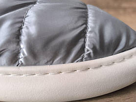 Дутики уги СІРНІ високі з НІКОСОМ на білій підошві жіночі без застібки непромокальні зимові, фото 3