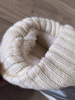 Дутики уги СІРНІ високі з НІКОСОМ на білій підошві жіночі без застібки непромокальні зимові, фото 4