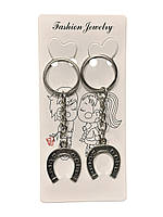 Брелок подвійний "Підкови", металевий, Брелок парный "Подковы", фото 2