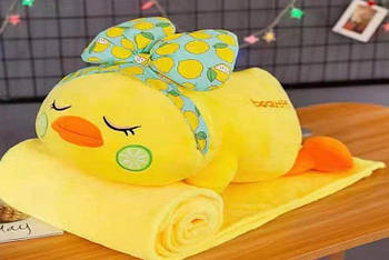 Іграшка-подушка Chez ninio курча з бантом-лимончик 60см L1126 G-Rich