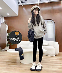 Теплі стильні лосини для дівчинки на хутрі