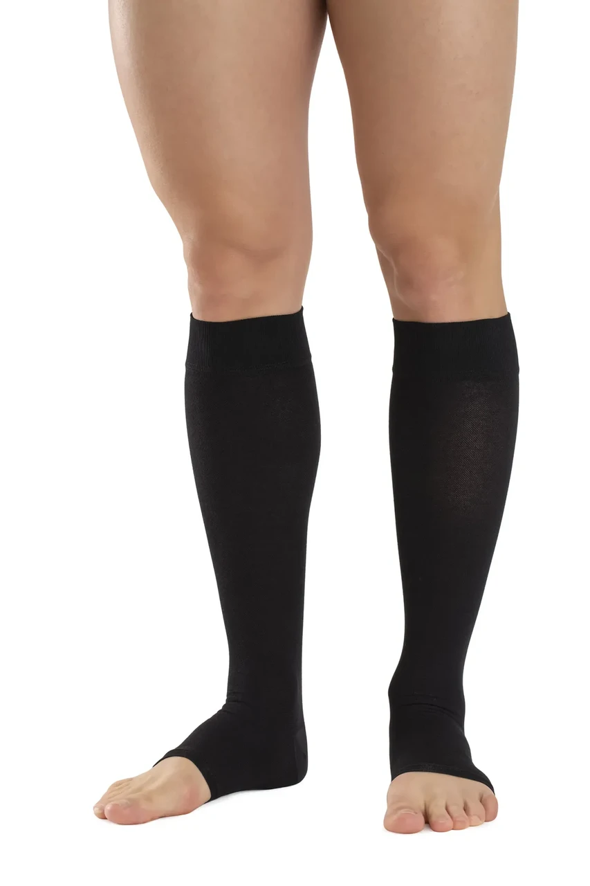 Компресійні гольфи Medicale Cotton з бавовною 2 клас 23-32 мм рт.ст. з відкритим носком Relaxsan Італія, фото 1