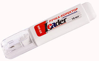 Коректор-ручка 16 мл Leader металевий наконечник HY-606