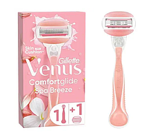 Станок для гоління, жіночий "Gillette Venus Comfortglide Spa Breeze", на 3 леза (1 касета)