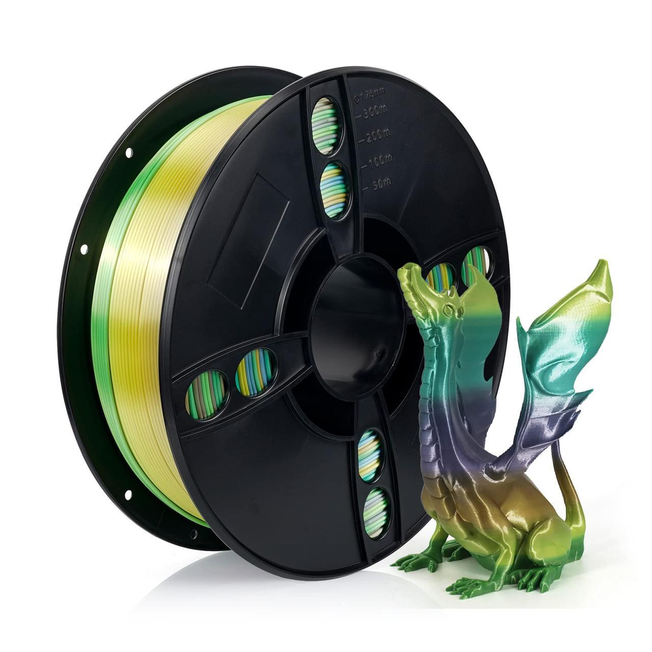 Пластик филамент KINGROON Silk PLA Rainbow Forest (B01893)