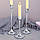 Набір елегантних святкових підсвічників, який включає 3 штуки Срібний, фото 4