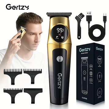 Машинка акумуляторна для стрижки волосся GERTZY MG966 USB 1200 мАг