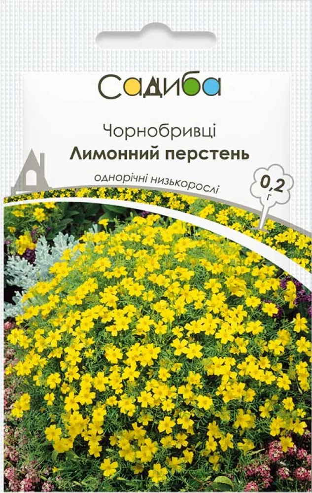 Чорнобривці Лимонний перстень, 0,2 г, фото 1