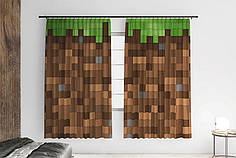 Штори з принтом «Minecraft block»