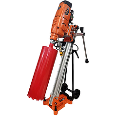 Потужна установка алмазного буріння GTM DK-250/2/45 стійка з нахилом :4.8 кВт, вага 27 кг