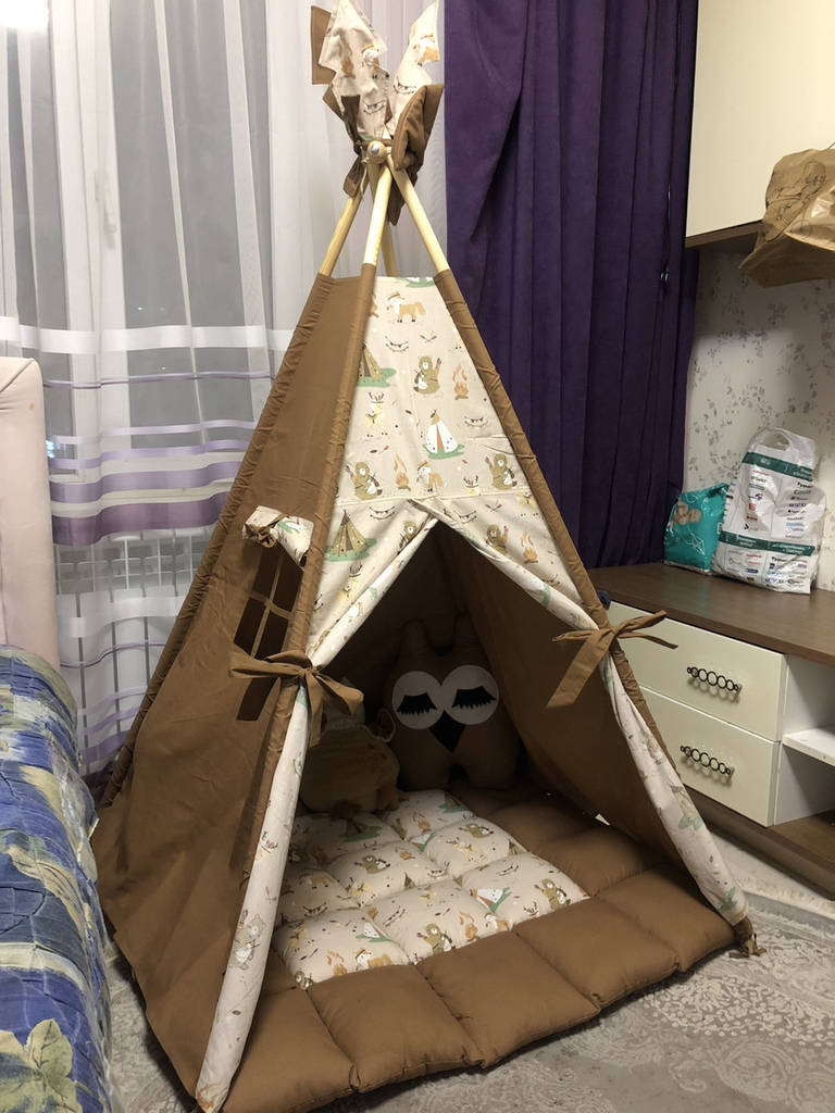 Вігвам дитячий Друзі індіанці БОНБОН Повний комплект, вігвам для хлопчика, дитячий будиночок, вігвам для дітей, дитячий намет - фото покупців 2