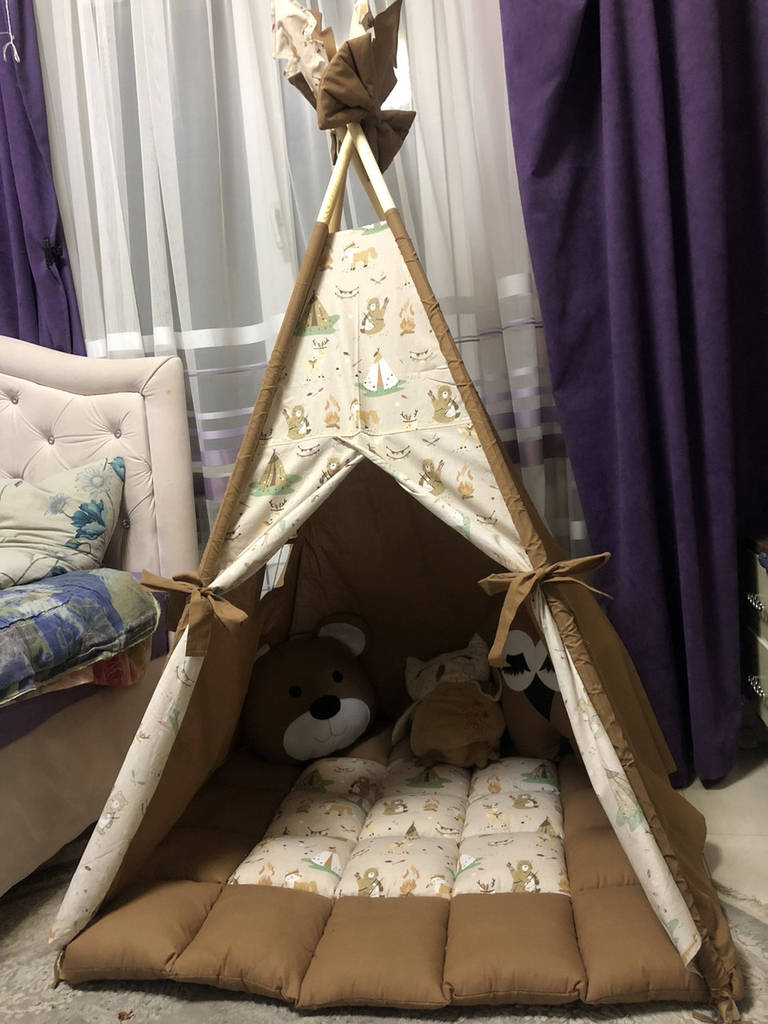 Вігвам дитячий Друзі індіанці БОНБОН Повний комплект, вігвам для хлопчика, дитячий будиночок, вігвам для дітей, дитячий намет - фото покупців 1