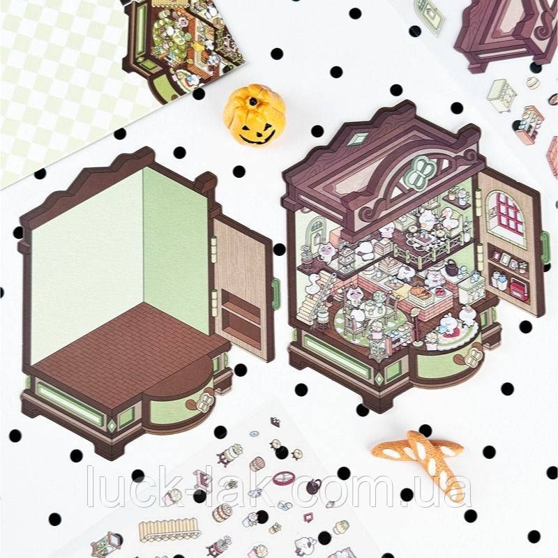 3D Стрікери наклейки слідкуй сам DIY, стікери ізометрія - шафа, фото 1