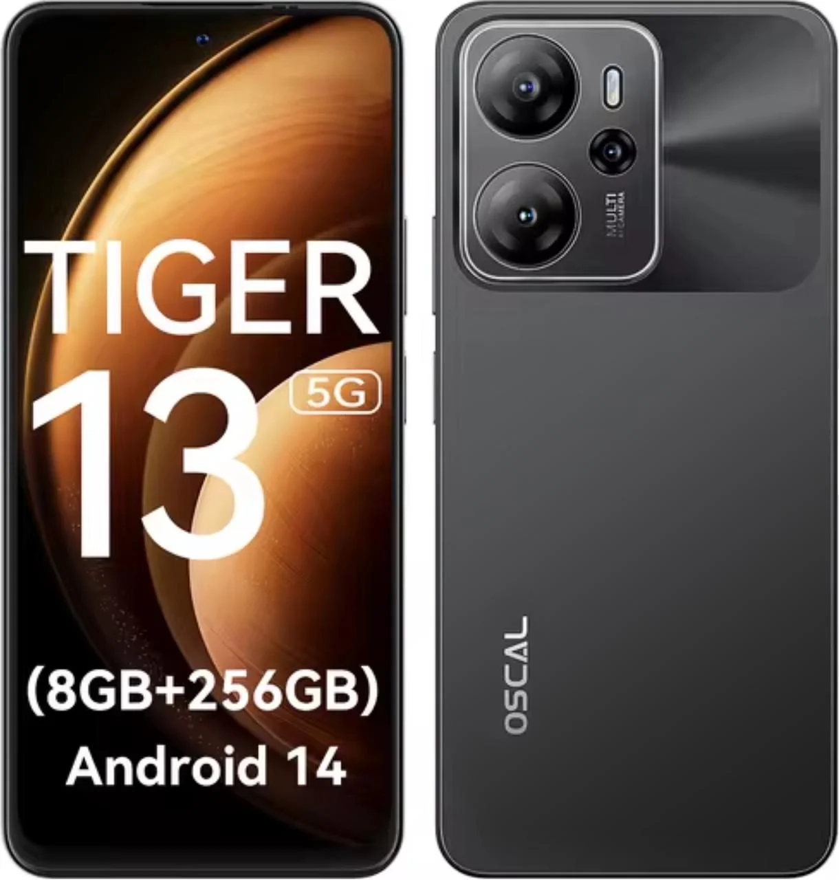 Blackview OSCAL TIGER 13 Black 8/256GB NFC Unisoc T760 5G Android 14 + скло + чохол!