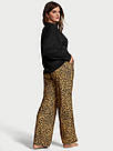 Фланелева Піжама Victoria's Secret Victoria's Secret Flannel Long-Sleeve Tee-Jama Set, Леопардова, фото 2