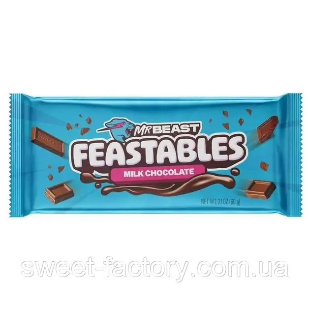 Шоколад Feastables Mr Beast Bar Milk Chocolate 60g, фото 1
