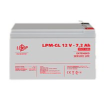 Акумулятор гелевий LPM-GL 12V - 7.2 Ah, фото 3