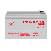 Акумулятор гелевий LPM-GL 12V - 7 Ah, фото 3