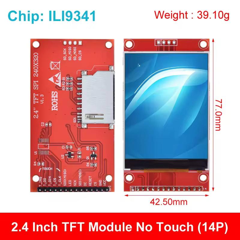 Дисплей 2.4 TFT драйвер ILI9341 (без сенсора)