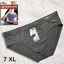 Труси чоловічі сліпи бавовна батали 7XL (60) Vericoh темно сірий