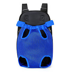 Відкрита переноска - кенгуру для котів Pet Style «Comfort Bag» Синя S