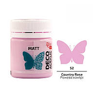 Акрил для декору рожевий кантрі матовий 20 мл Rosa Talent, 20052