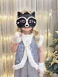 Дитячий карнавальний костюм "Єнот", новорічний костюм на ранок, дитячий костюм атласний з хутром, фото 6